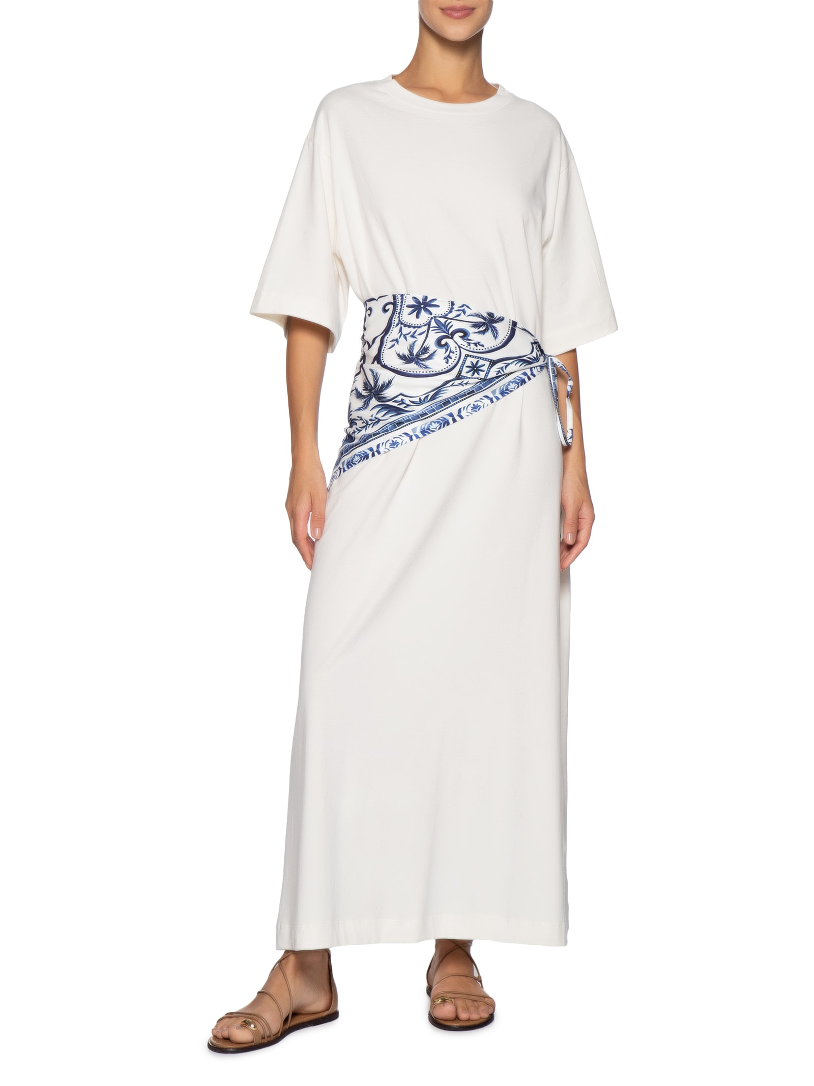 Vestido Longo Lenço Maravilha Branco Farm
