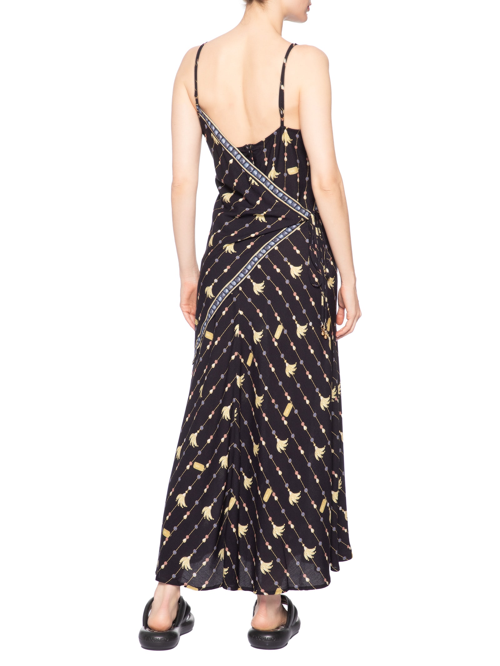 Vestido Longo Lenço Petra – Preto Farm