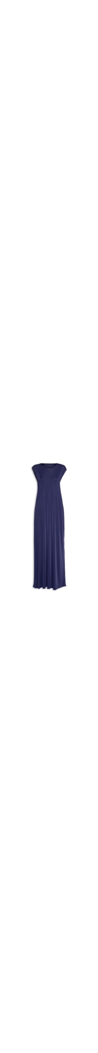Vestido Longo Liso - Azul