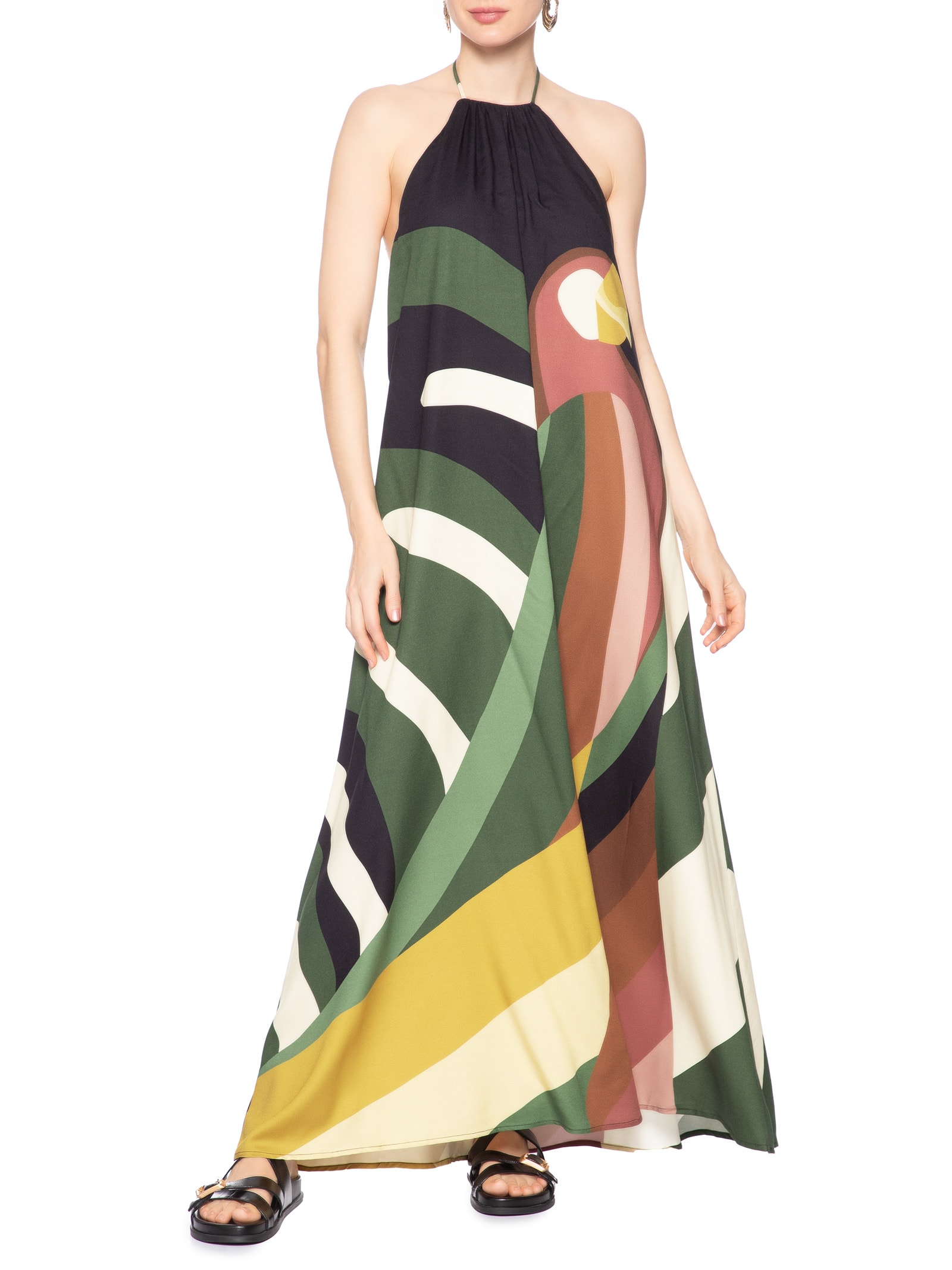 Vestido Longo Listra Arara – Verde Farm