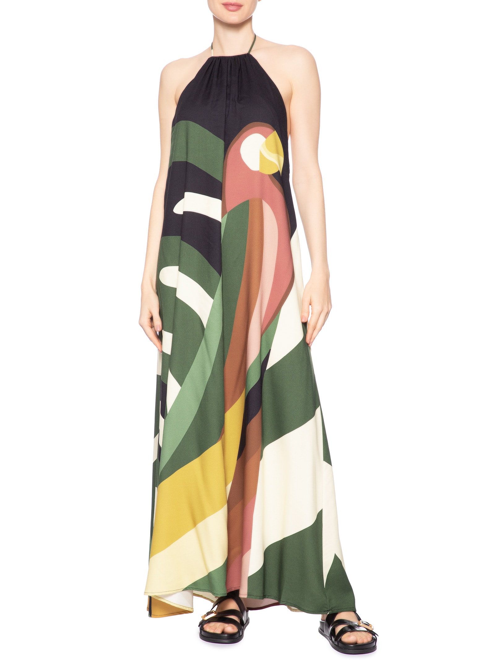 Vestido Longo Listra Arara – Verde Farm