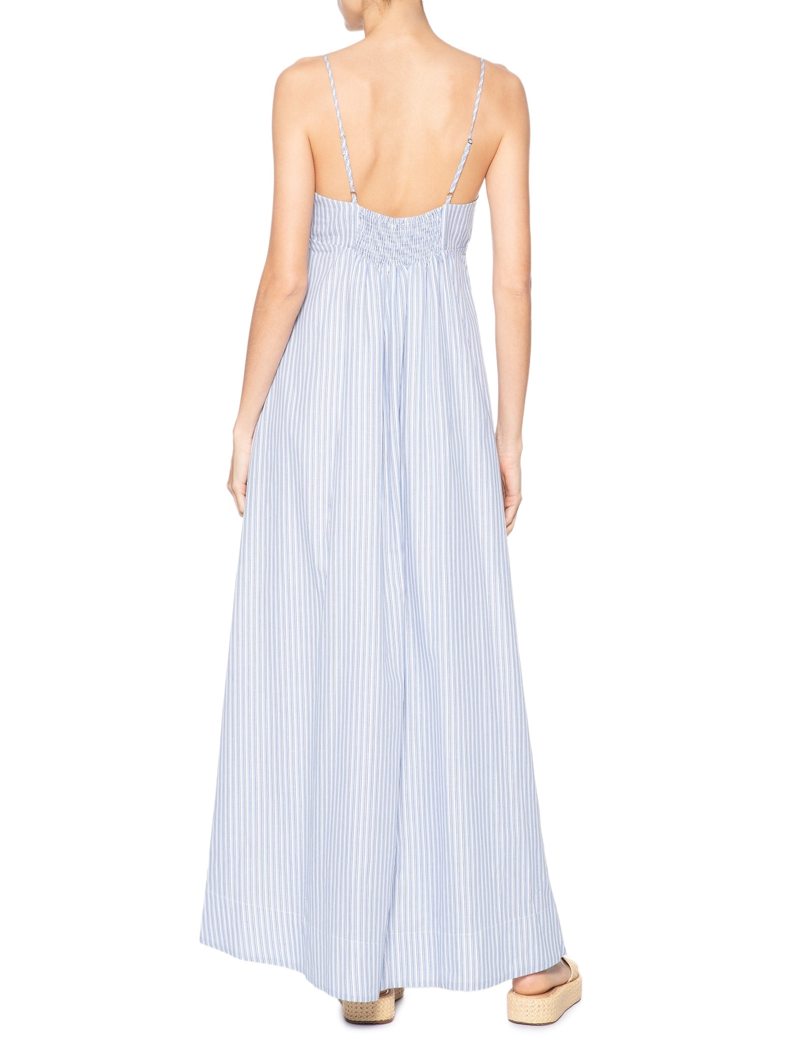 Vestido Longo Listra Azul Farm