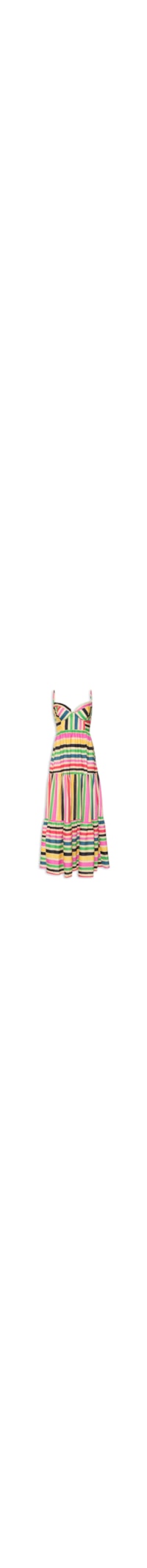 Vestido Longo Listra Rainbow - Rosa