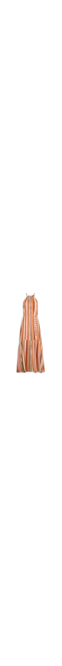Vestido Longo Lurex Estampa Bosque - Rosa