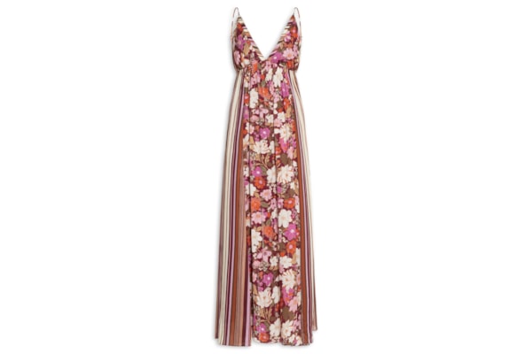 Vestido Longo Lurex Jasmin Solar Mix - Rosa