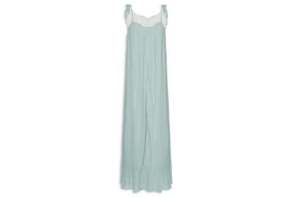 Vestido Longo Lurex Renda - Verde