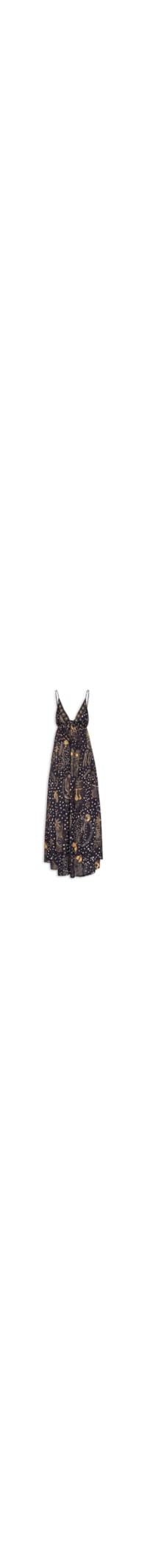 Vestido Longo Mapa Astral - Preto