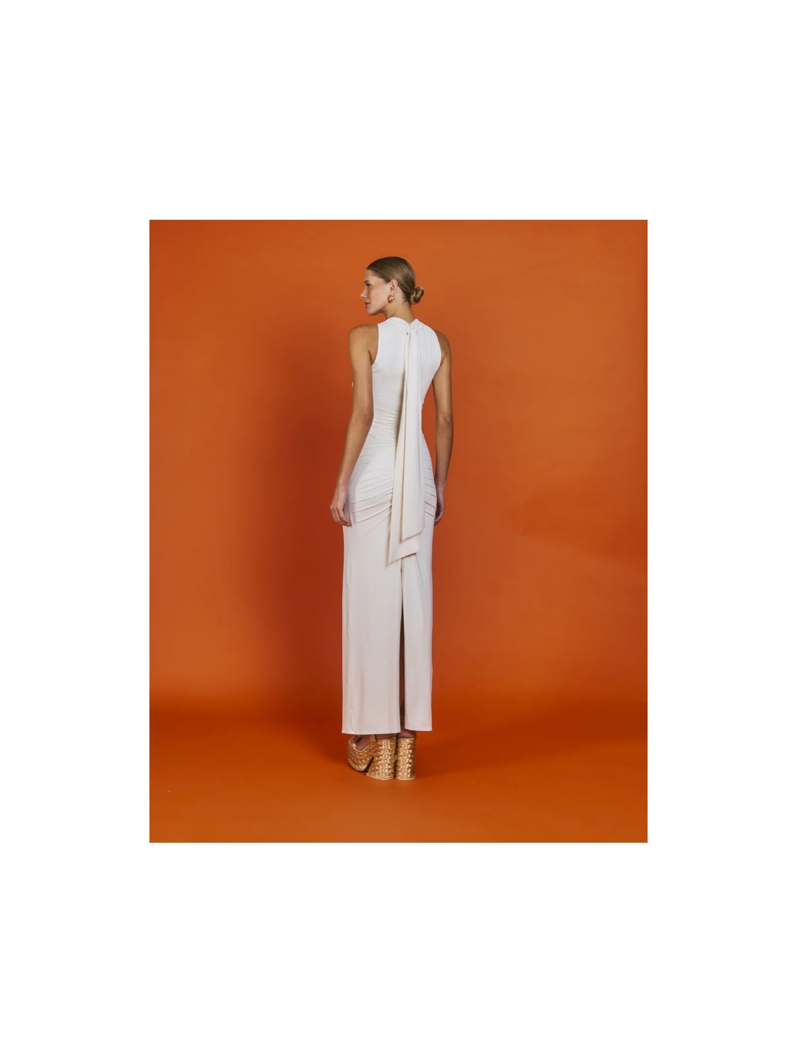 Vestido Longo Mareh Asterias Off White Shop Ginger