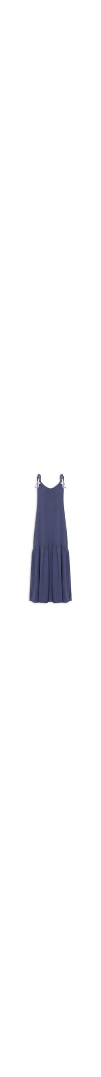 Vestido Longo Marias Decote V - Azul