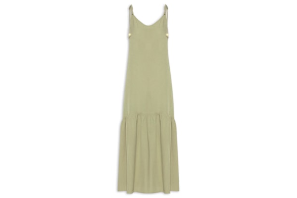 Vestido Longo Marias Decote V - Verde