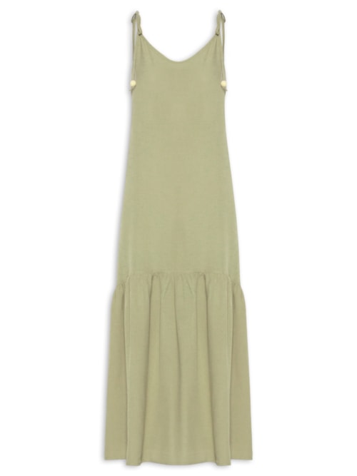 Vestido Longo Marias Decote V – Verde