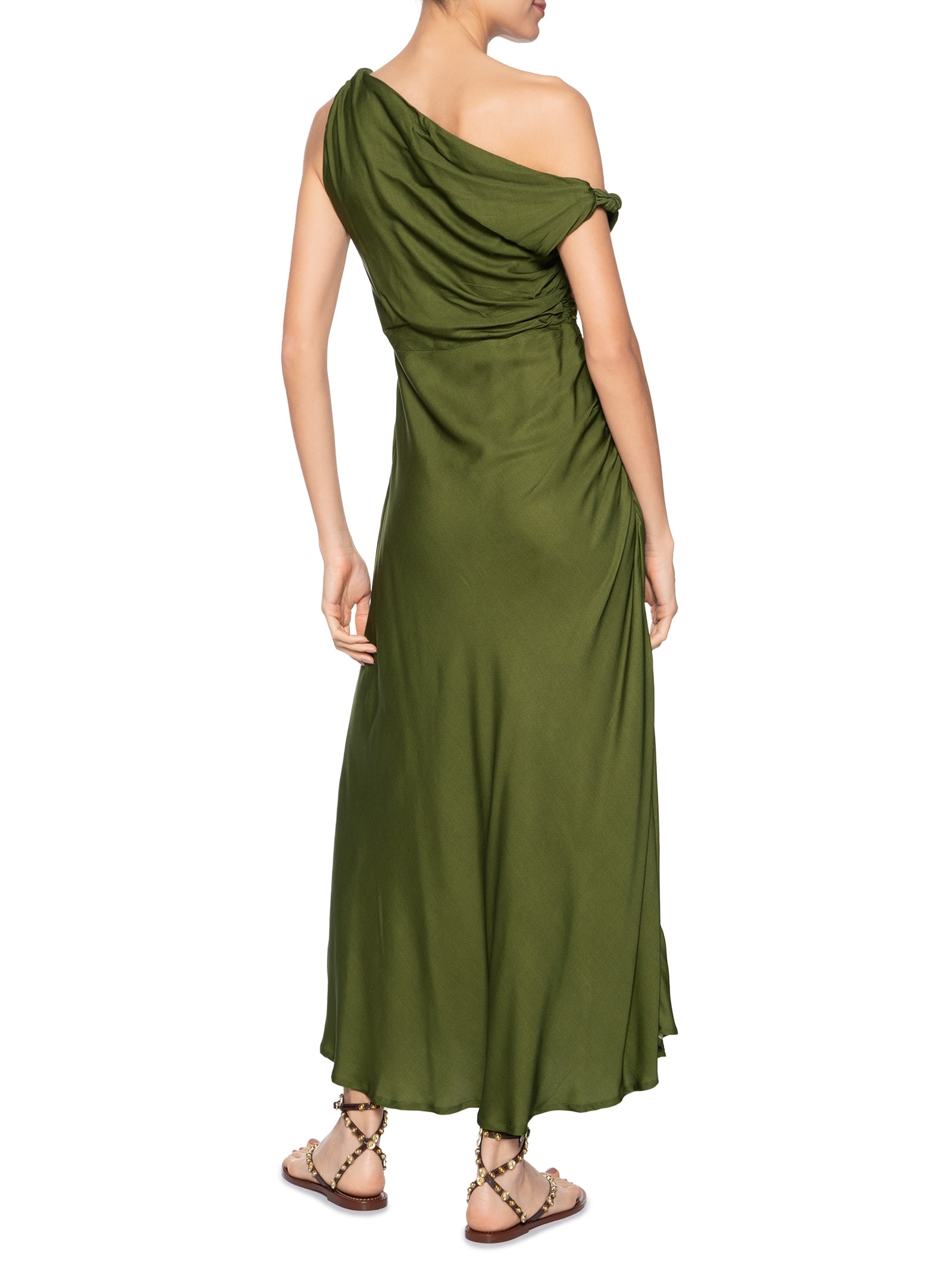 Vestido Longo Maxi Estrelica Verde Farm