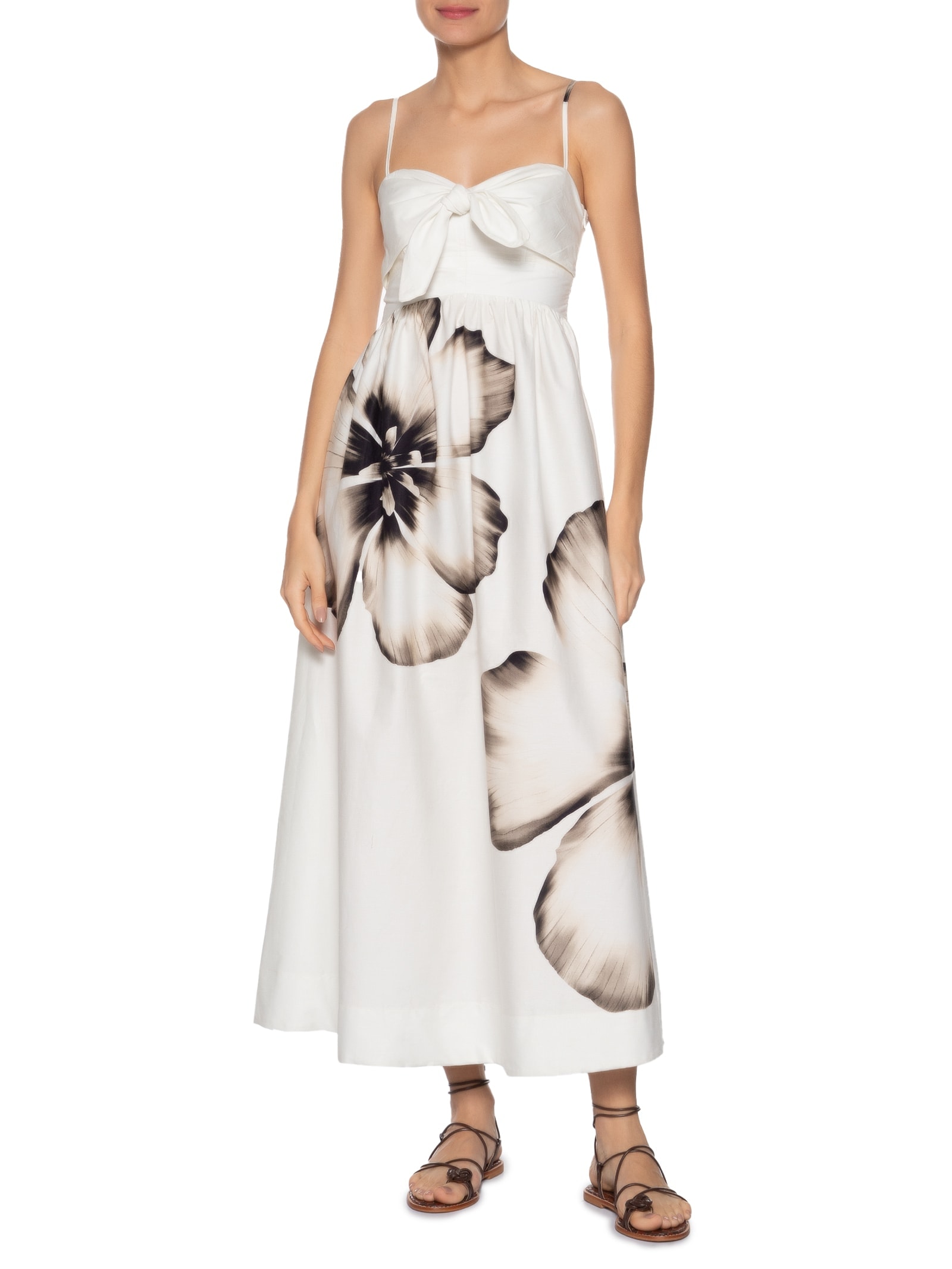 Vestido Longo Maya Branco Farm