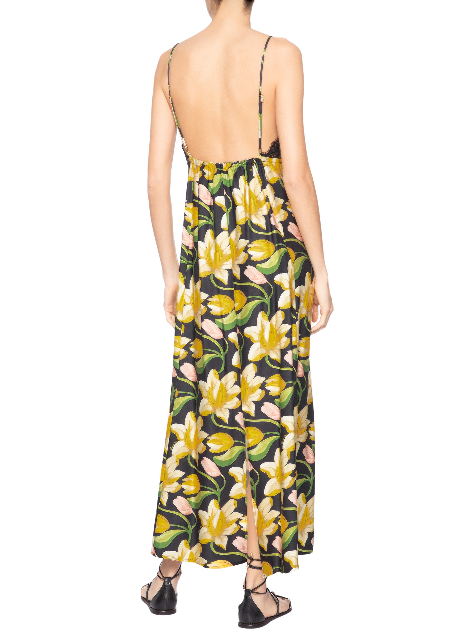 Vestido Longo Nana Preto Farm