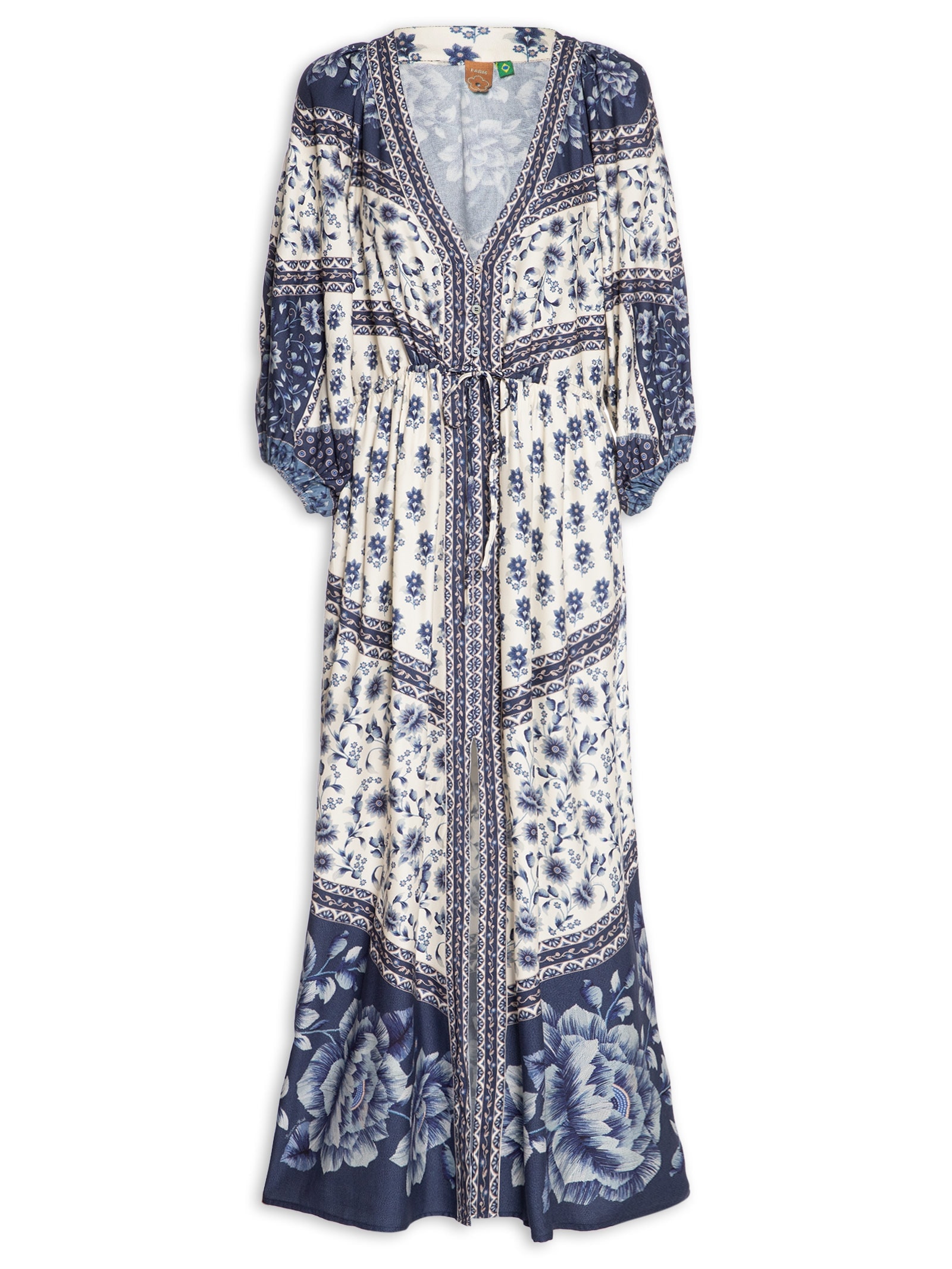 Vestido Longo Nara Branco Farm