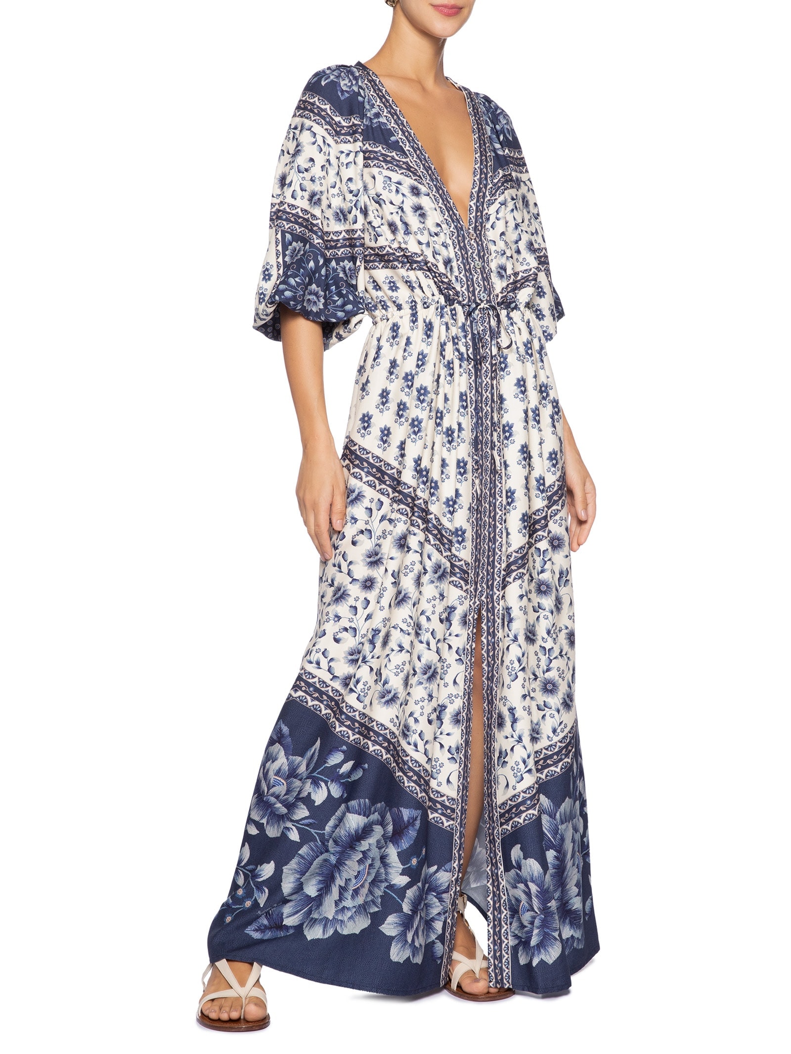 Vestido Longo Nara Branco Farm