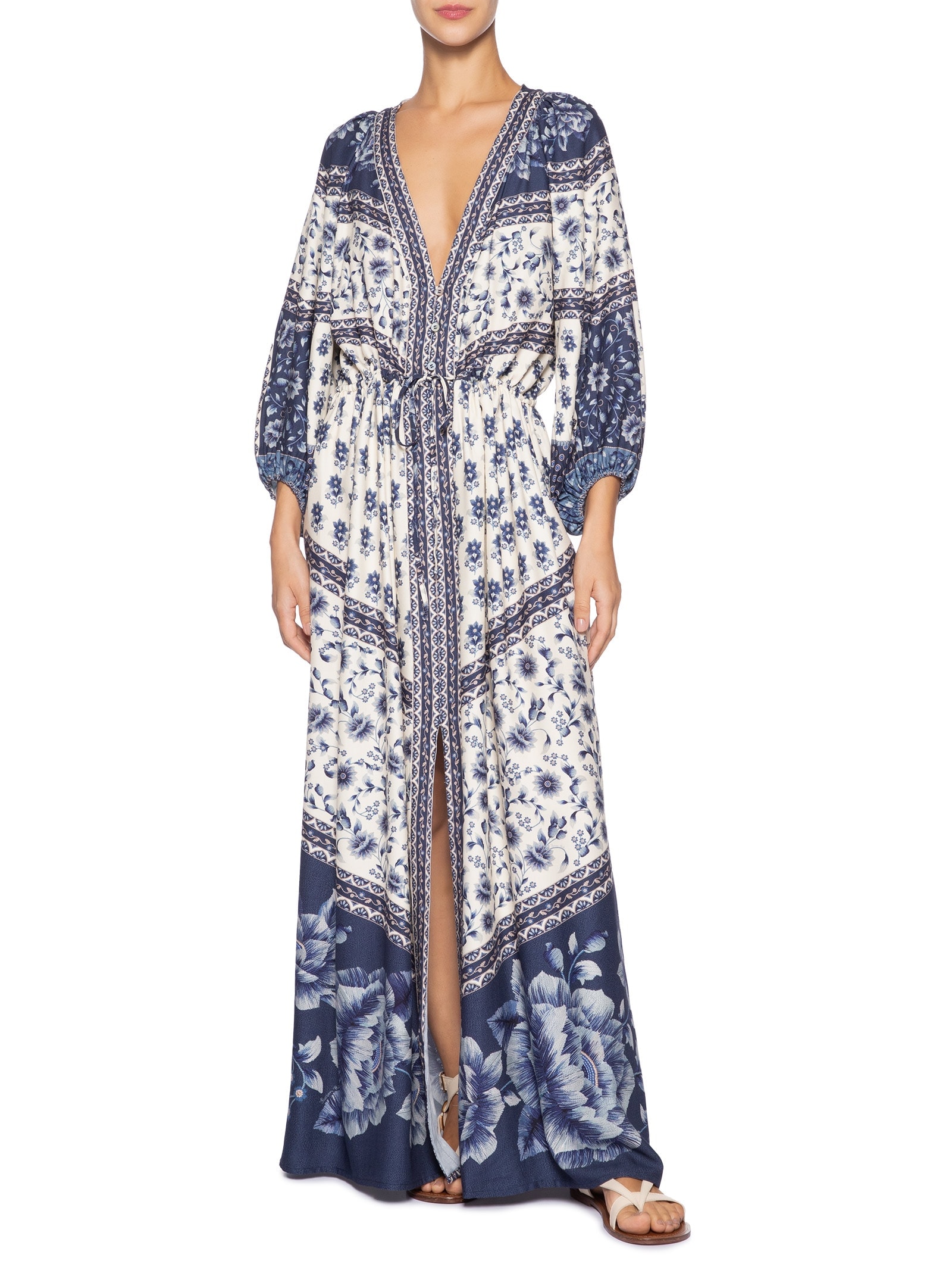 Vestido Longo Nara Branco Farm