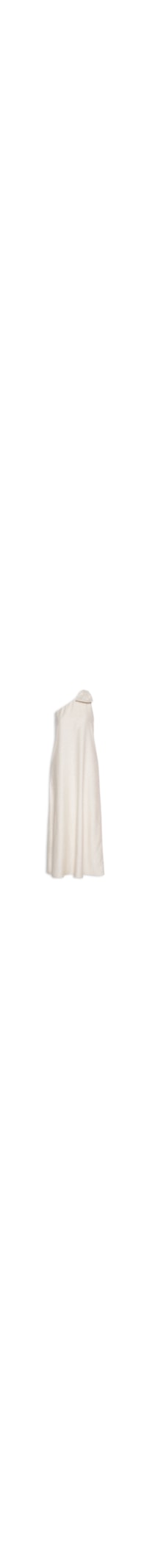 Vestido Longo Ombro Laço Liso - Off White