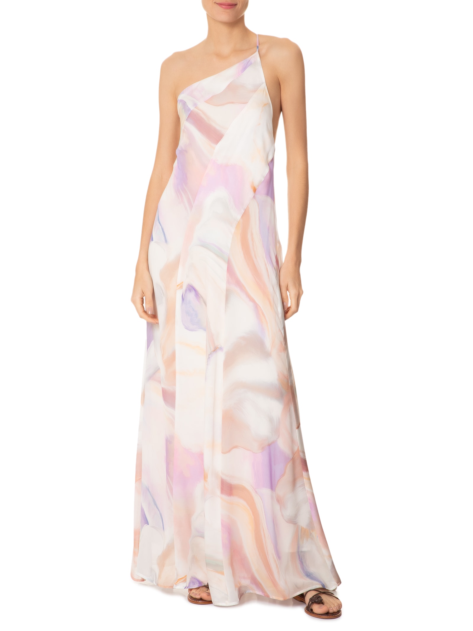 Vestido Longo Ombro Só Maxi Pérola Off White Farm