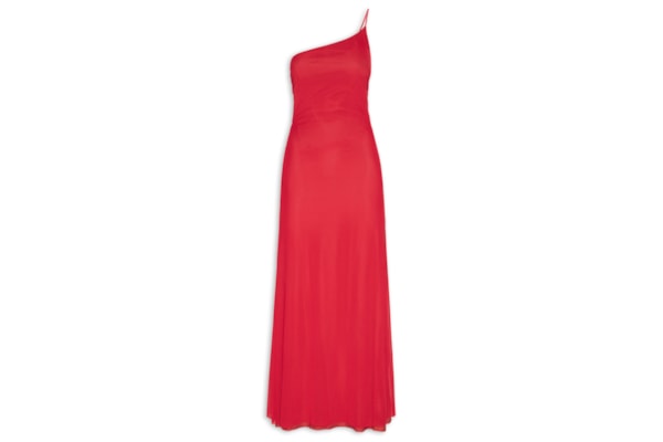 Vestido Longo Ombro Só - Vermelho