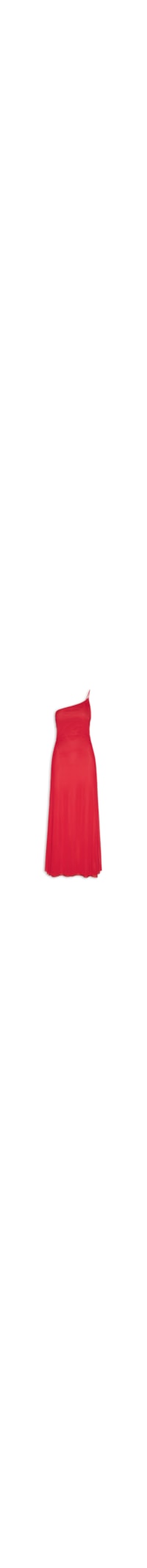 Vestido Longo Ombro Só - Vermelho