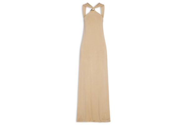 Vestido Longo Ombro Único - Bege