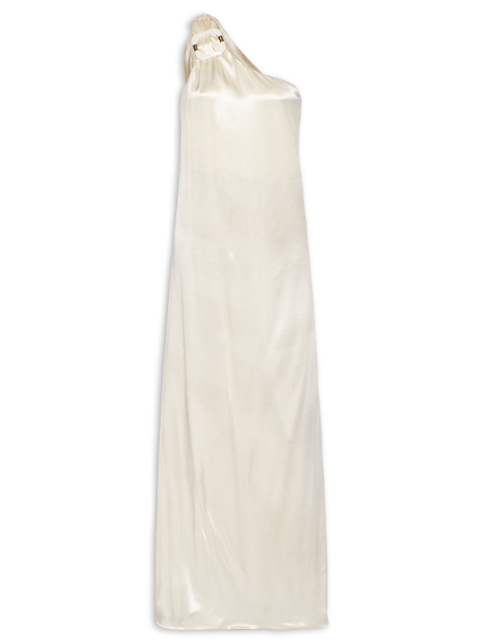 Vestido Longo Ombro Único Branco Lança Perfume