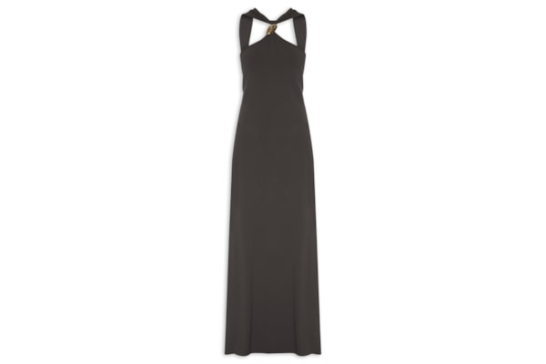 Vestido Longo Ombro Único - Marrom