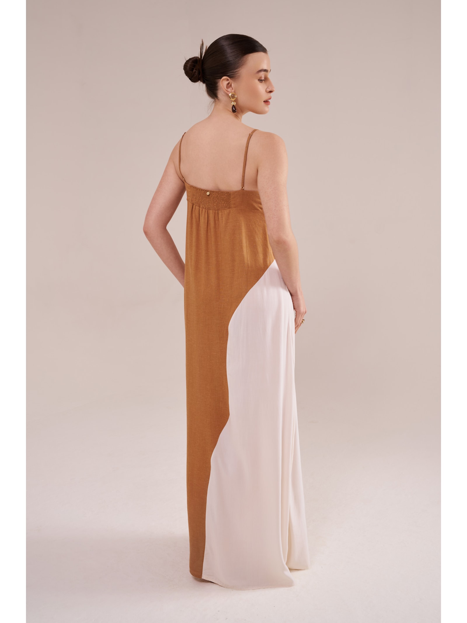 vestido longo organic palha Suntime