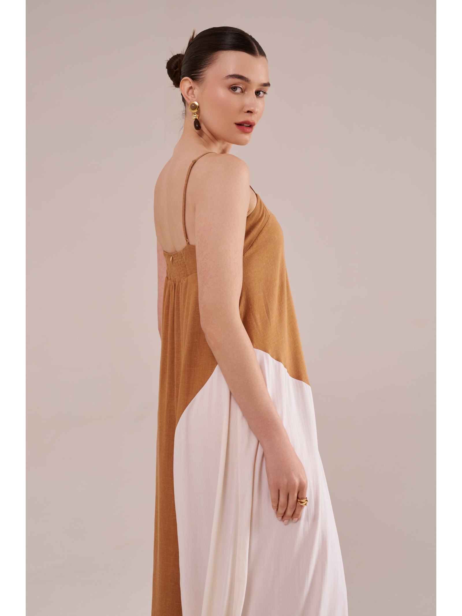 vestido longo organic palha Suntime