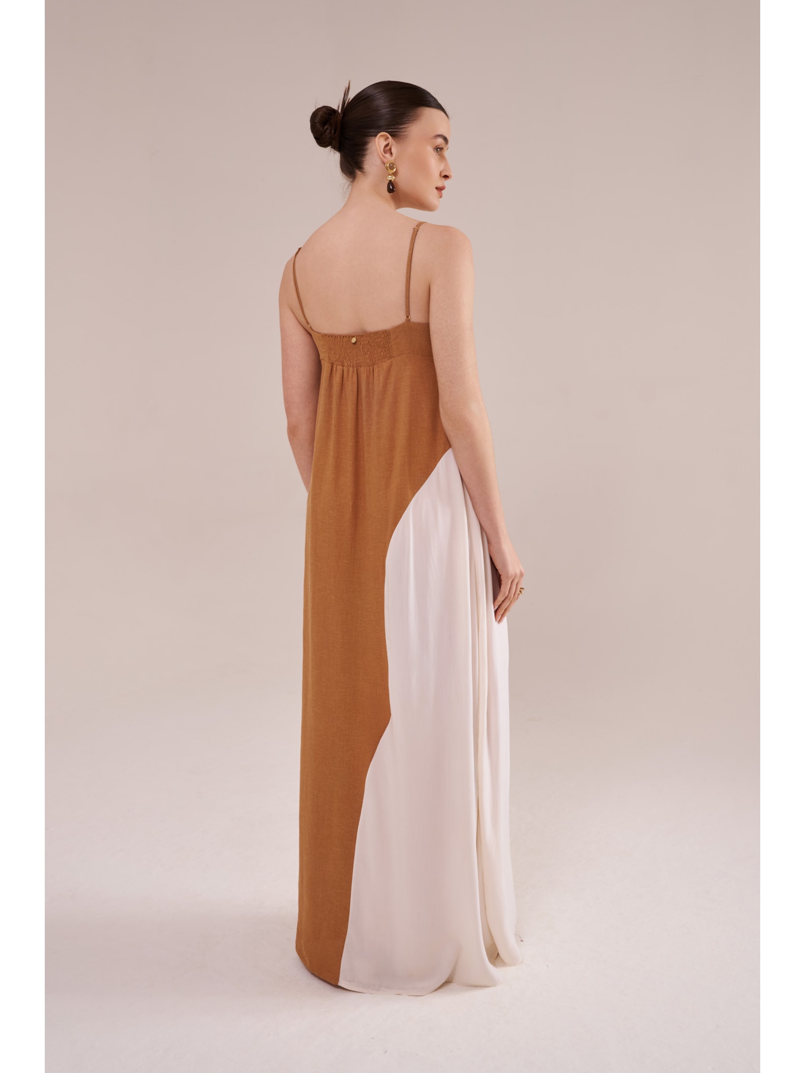 vestido longo organic palha Suntime