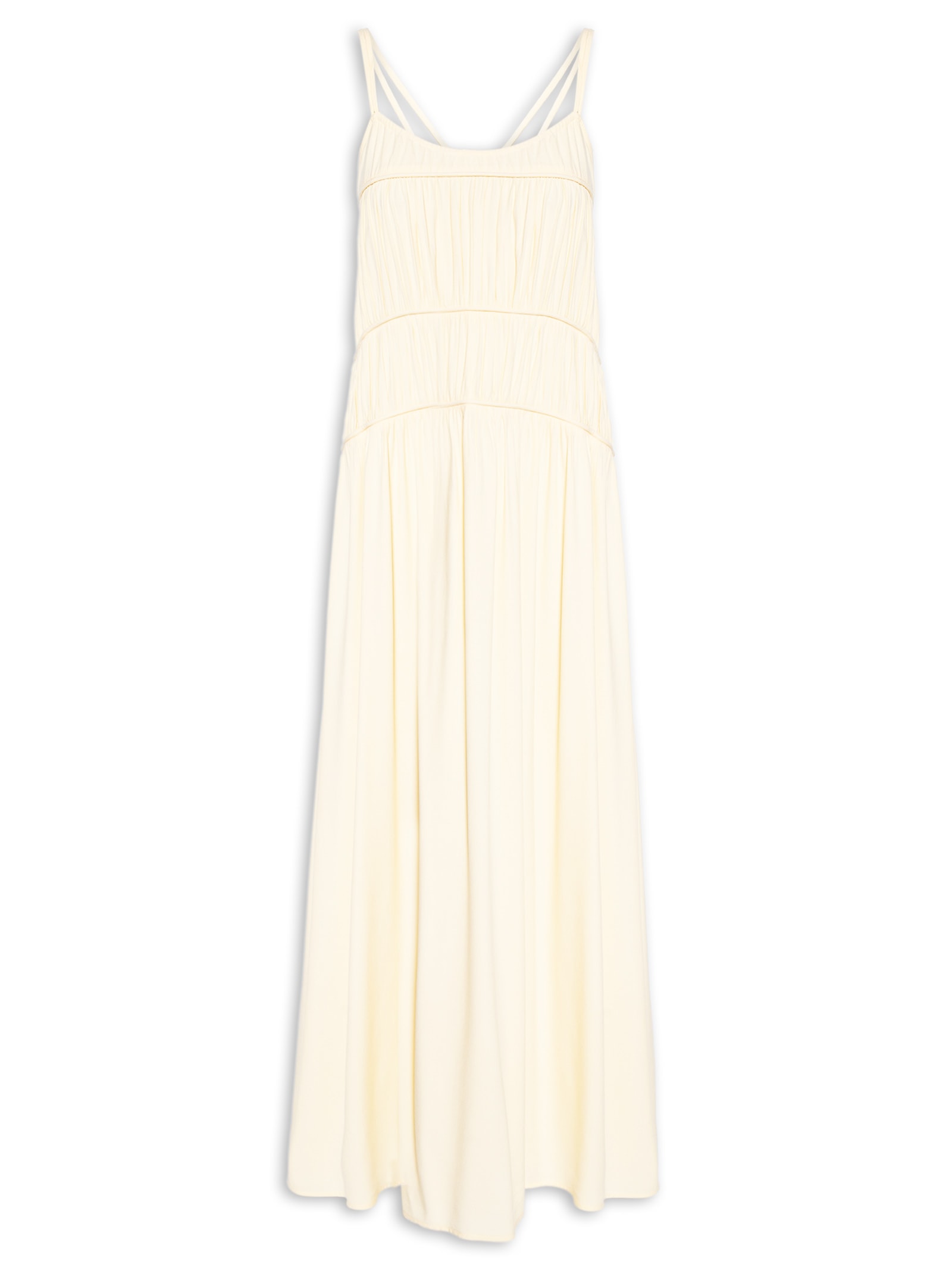 Vestido Longo Pala Franzida Amarelo Dress To