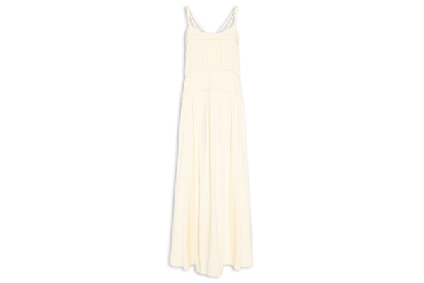 Vestido Longo Pala Franzida - Amarelo