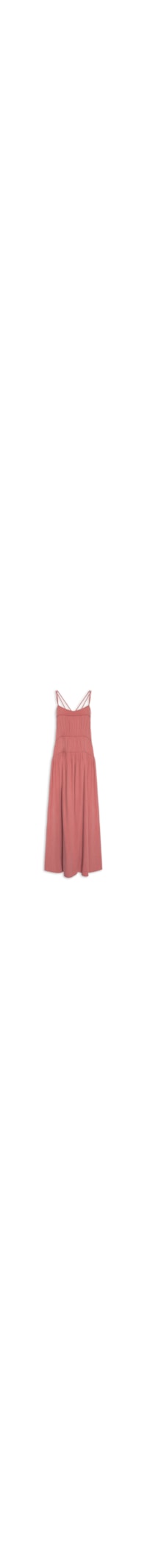Vestido Longo Pala Franzida - Rosa