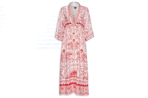 Vestido Longo Passeio De Rio - Vermelho