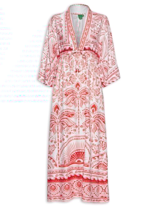 Vestido Longo Passeio De Rio – Vermelho