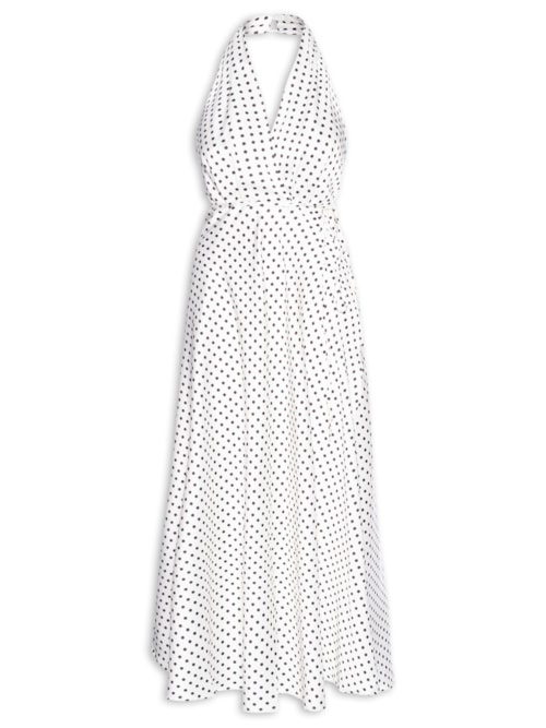 Vestido Longo Poá – Off White