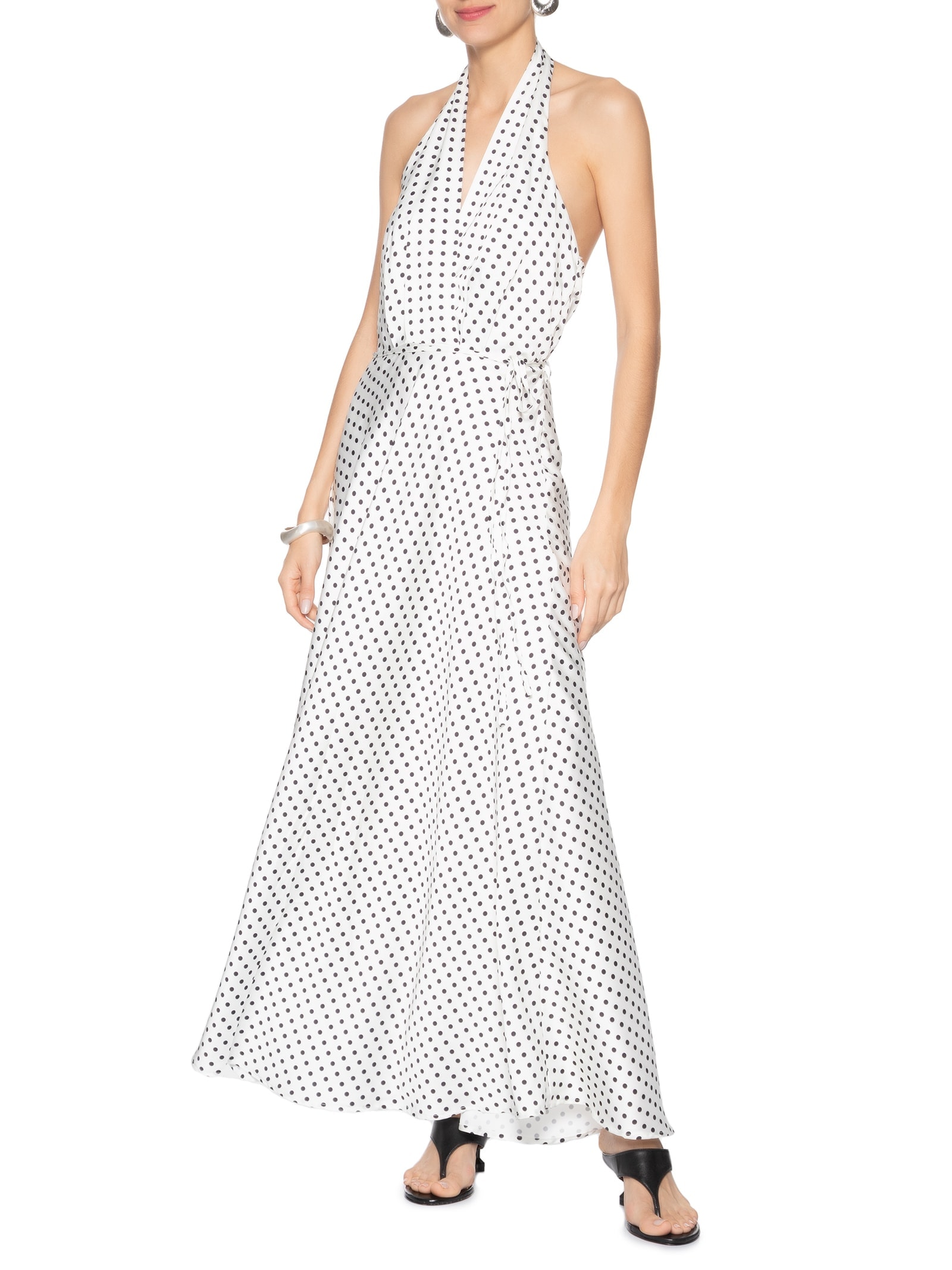 Vestido Longo Poá Off White Market 33