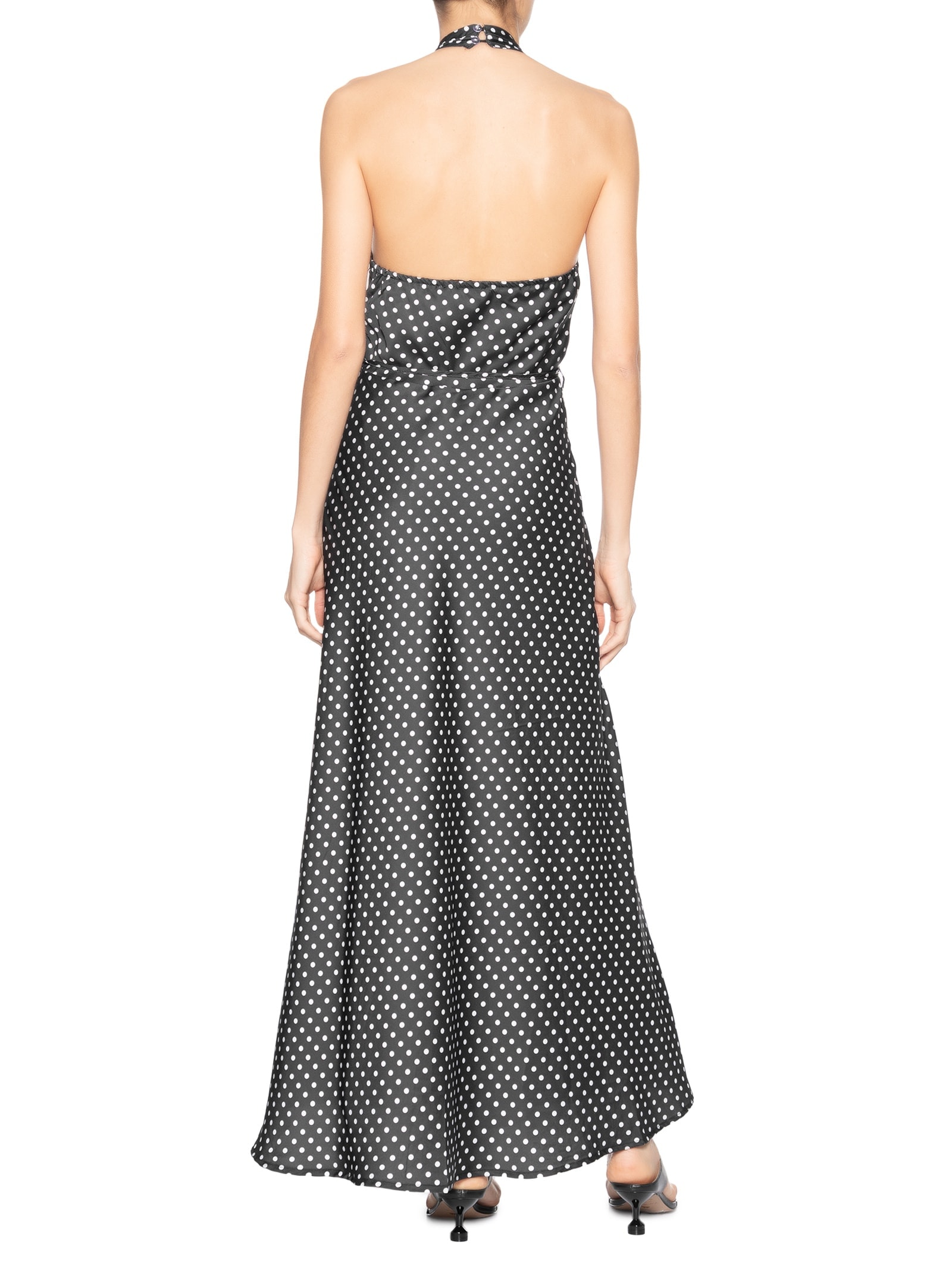 Vestido Longo Poá Preto Market 33