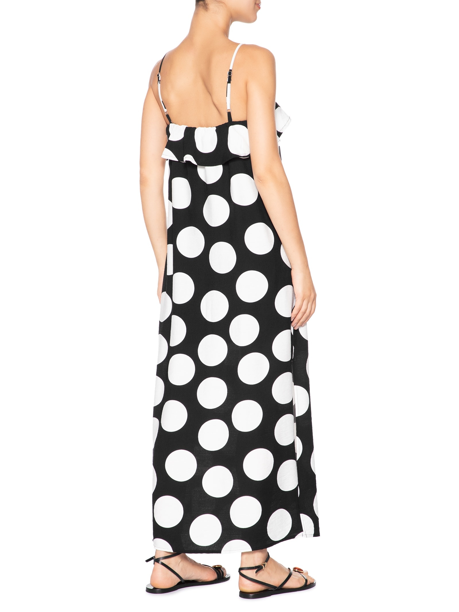 Vestido Longo Poá Preto Market 33