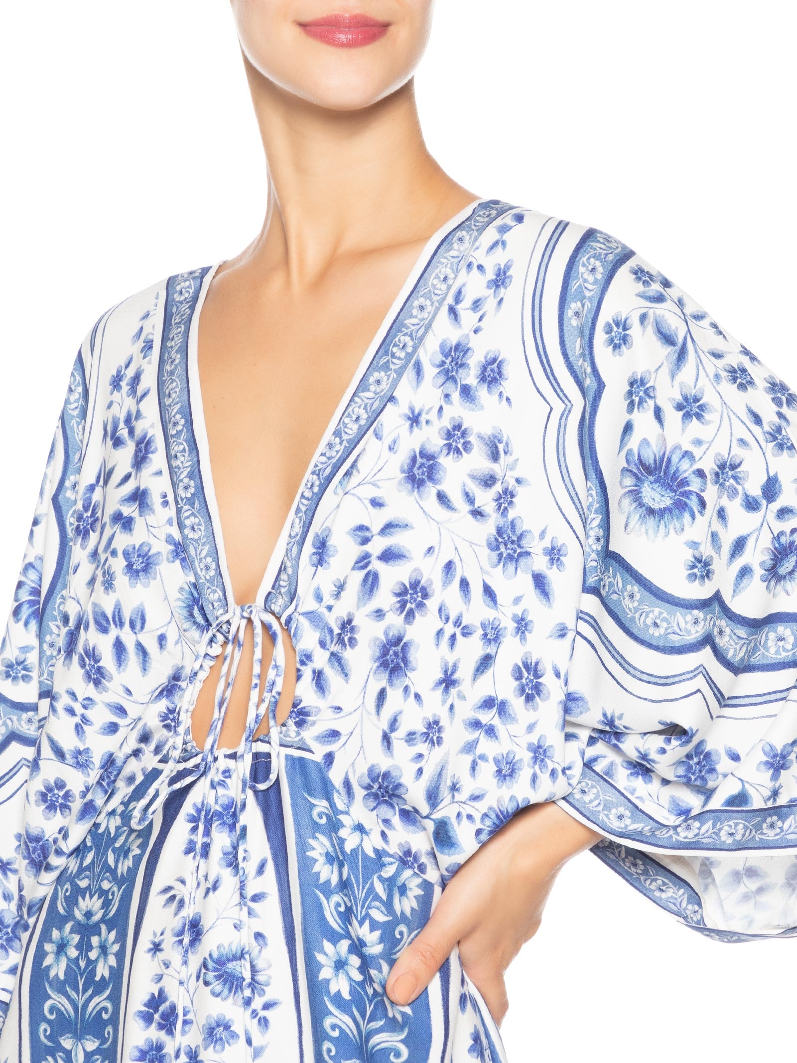 Vestido Longo Porcelana Branco Farm