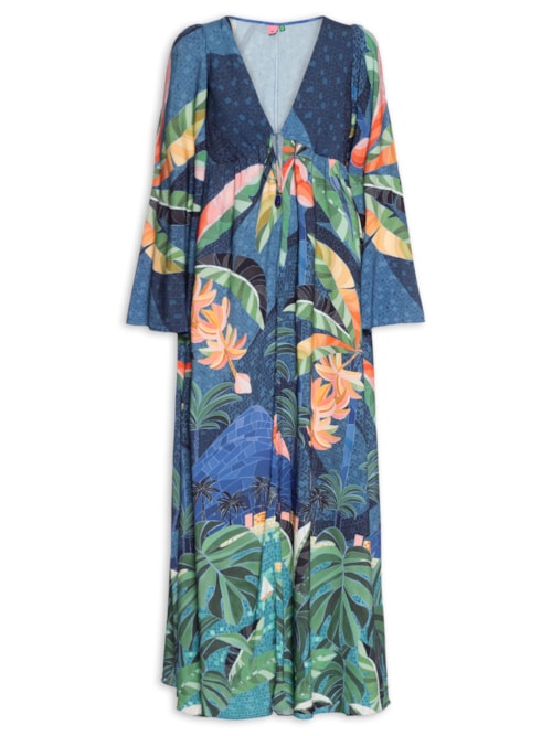 Vestido Longo Rio De Mosaico – Azul