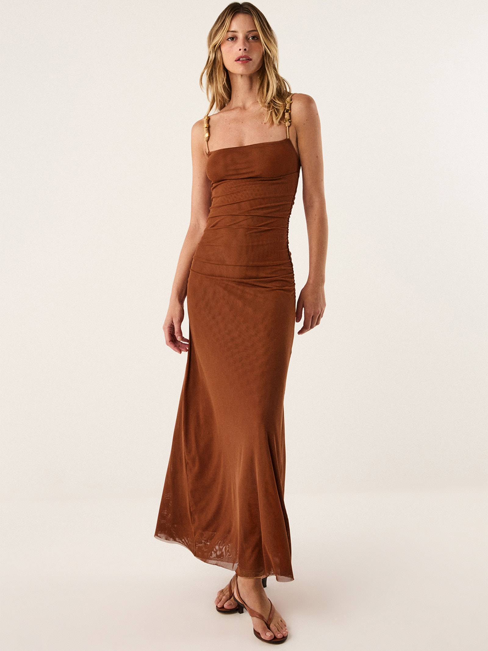Vestido Longo Rumi Det – Laranja Vix