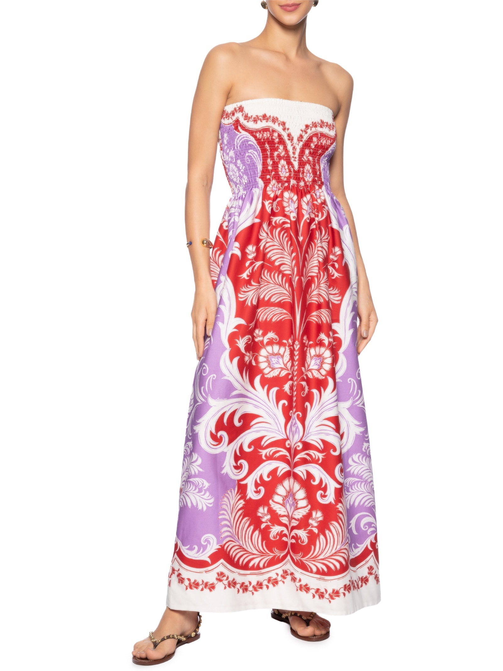 Vestido Longo Santorini Vermelho Farm