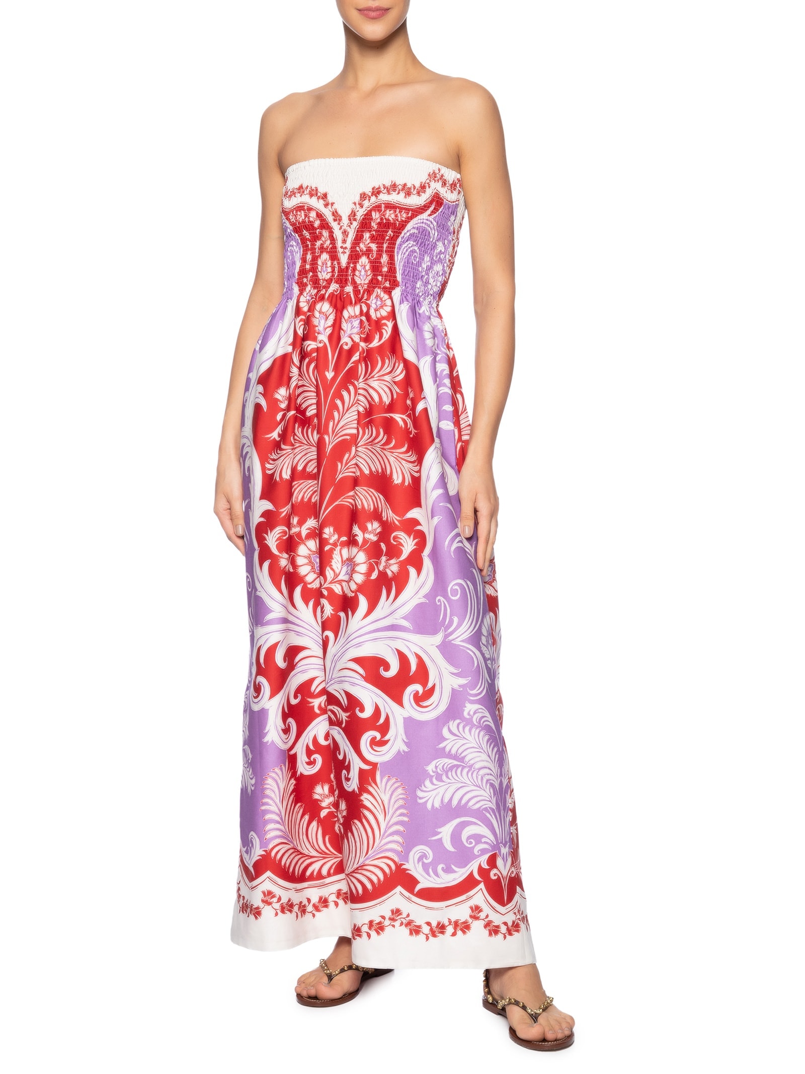 Vestido Longo Santorini Vermelho Farm
