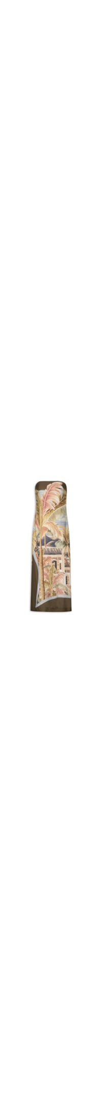 Vestido Longo Sem Alça Lenço Rio Paraíso - Marrom