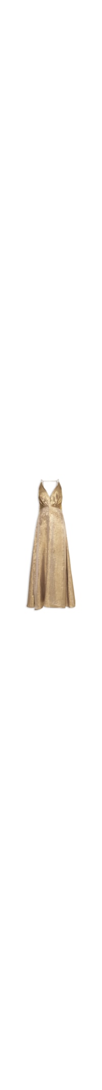Vestido Longo Silk Lame - Dourado