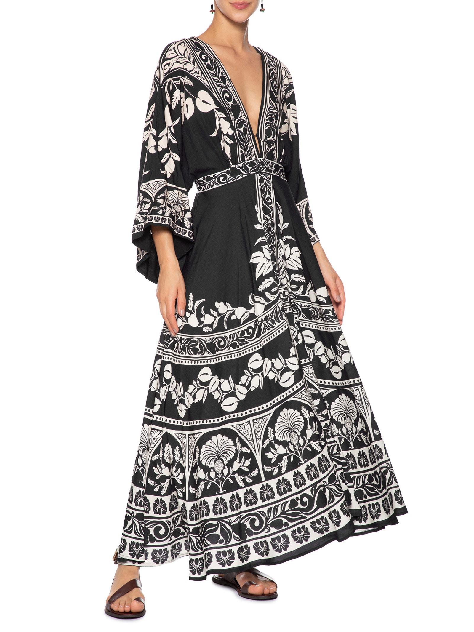 Vestido Longo Sintra Preto Farm