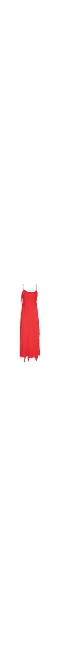 Vestido Longo Slip Descontruído - Vermelho