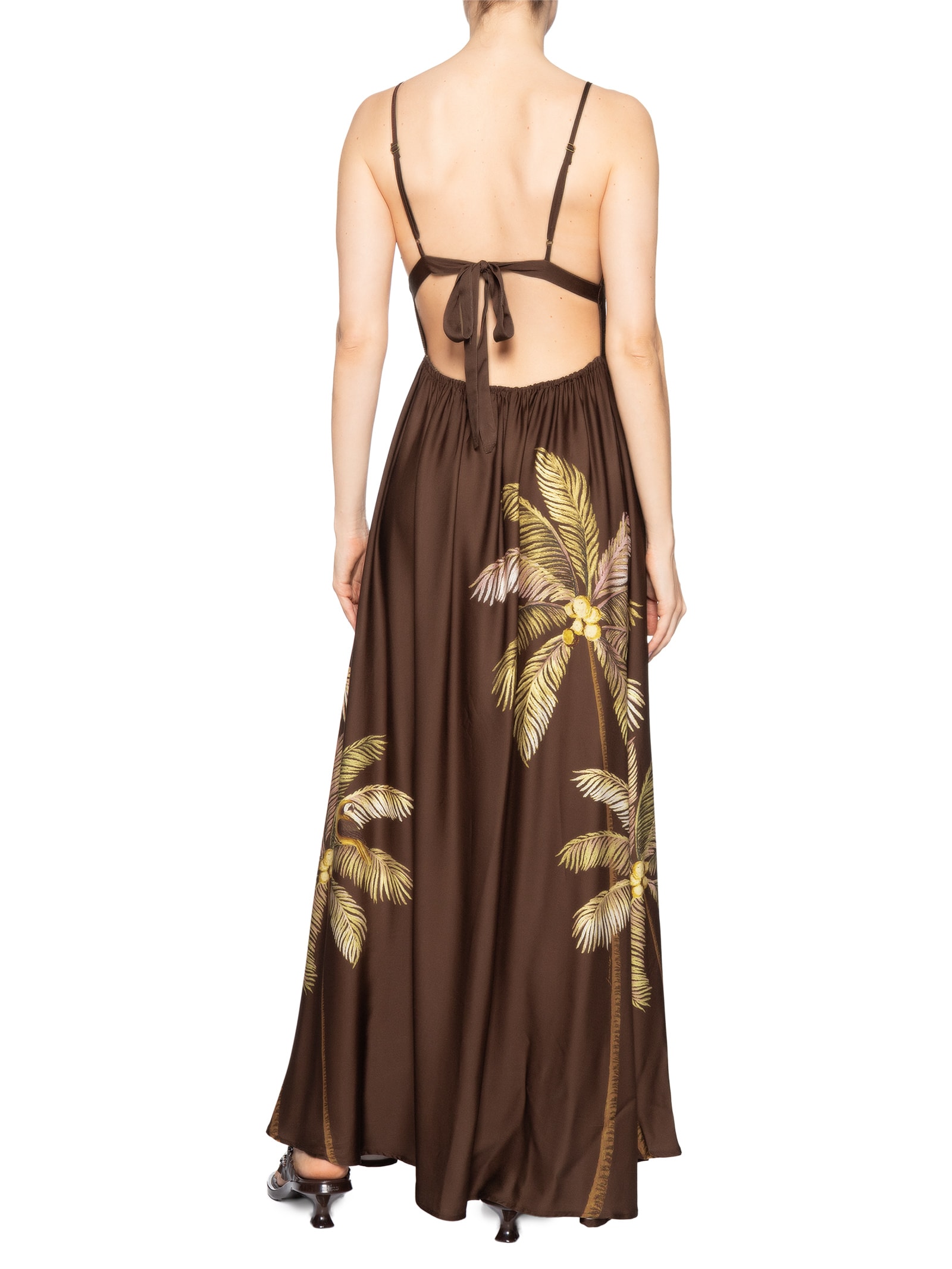 Vestido Longo Sol de Coqueiro – Marrom Farm